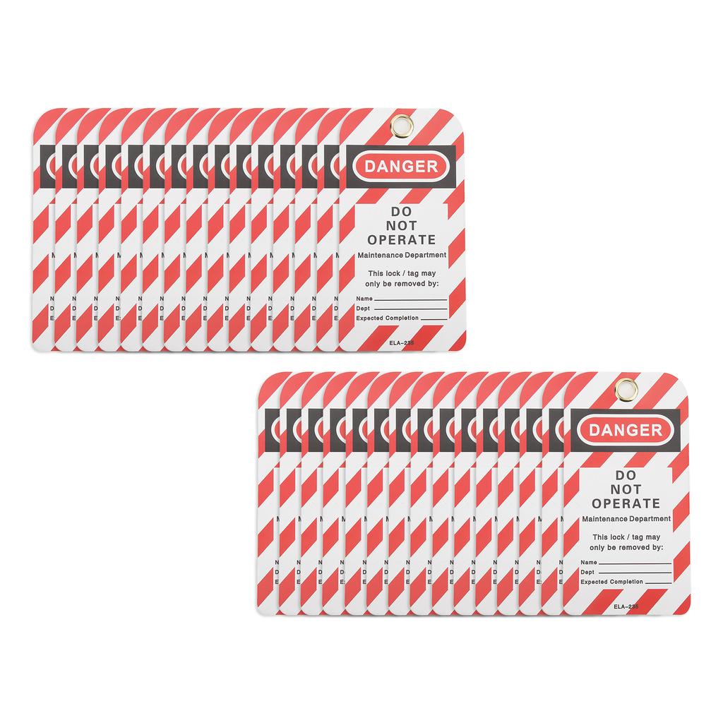 30PCS Lockout Tag Rewritable Danger Do Not Operate Safety Warning Reusable for Industry Chemistry