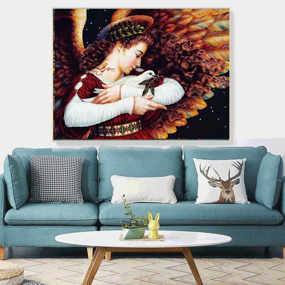 Diamond Mosaic Full Layout Cross Stitch Diamond Painting Lady Picture Of Rhinestones Home Decoration