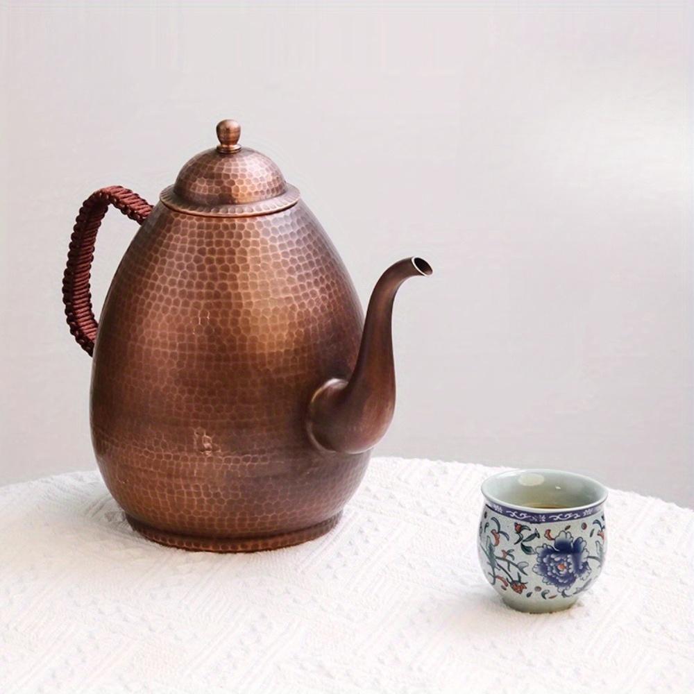Pure Copper Kettle Hand Made Thickened Copper Pot Teapot and Tea Set Tea Making Teapot Boiling Water Copper Pot