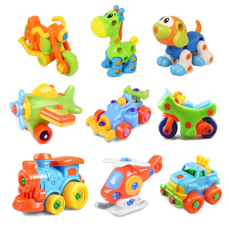 

Детские развивающие винты и гайки Монтессори, сборка, разборка, строительные блоки для самолетов, мотоцикл, автомобиль, головоломки, игрушки для мальчиков 2, 3 лет