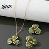 Minimalist Jewelry Set 2Pcs/Set Women Enamel Flower Charm Adjustable Beautiful