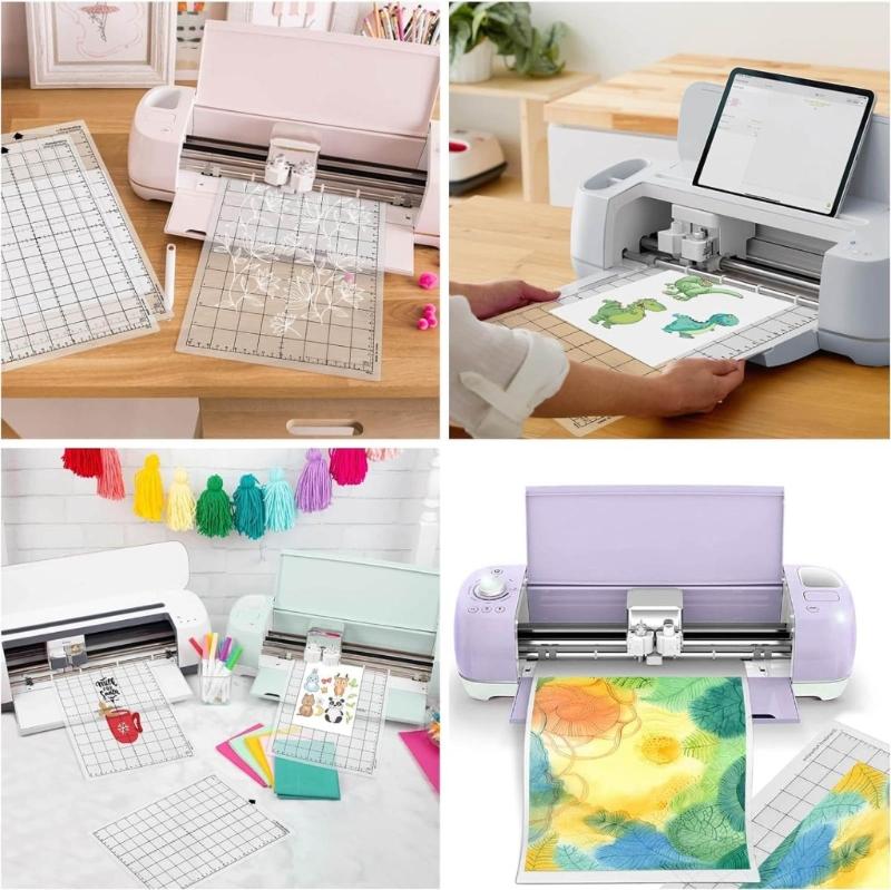 3 Sheets Silhouettes Cameo Cutting Mats Quilting Cut Mats Adhesive Stickys Accessory Practical PVC Cutting Mats 12x12''