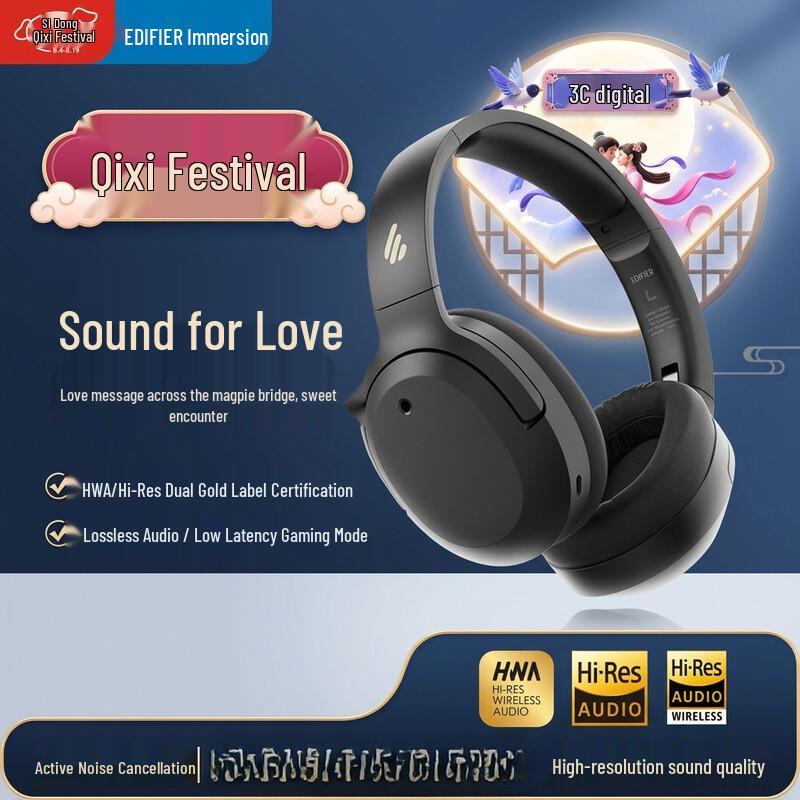 Edifier W820NB Hi-Res Over-Ear ANC Bluetooth Headphones