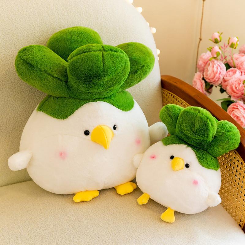 Adorable White Chicken Plush Toy Soft Pp Cotton Stuffed Animal Cartoon Pillow
