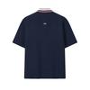 FILA Heritage Fashion Trendy Minimalist Classic Retro Casual Versatile Comfortable Loose Short Sleeve Polo Shirt Men tops Cigarette-Blue F11M628132FDB