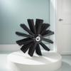 Sotbørstesett med lange stenger Tørketrommelventilrensesett 100/150 mm Børstehode Skorsteinsfeiebørste for Skorstein Tørketrommelrør