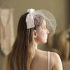 Pillbox Veil Fascinator Hat Tea Party Headwear Veil for Women Lady Black/White