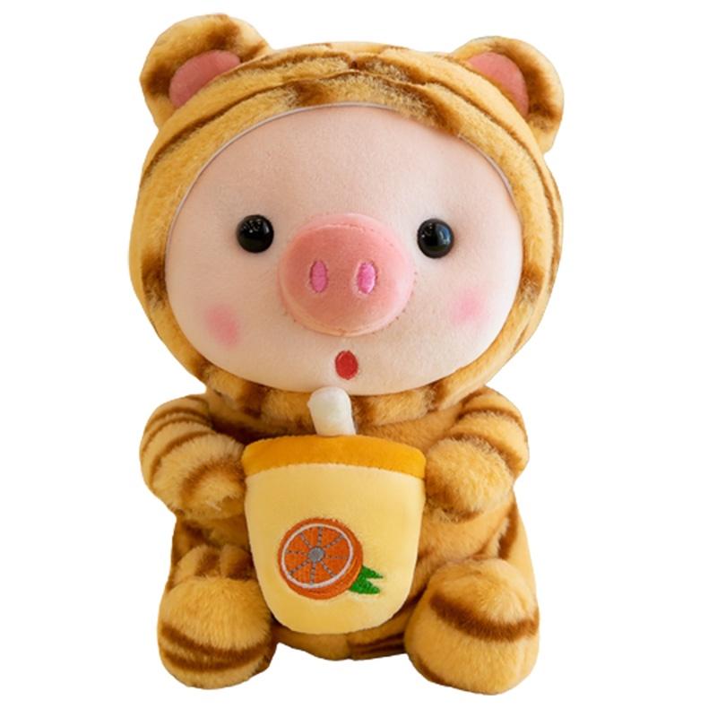 Cute Milk Tea Pig Plush Toy Wholesale-becoming Pig Doll Stuffed Animal For Cross-border Piglet Lovers