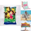 Microfiber Beach Towel With Active Print Fast Drying For Adults