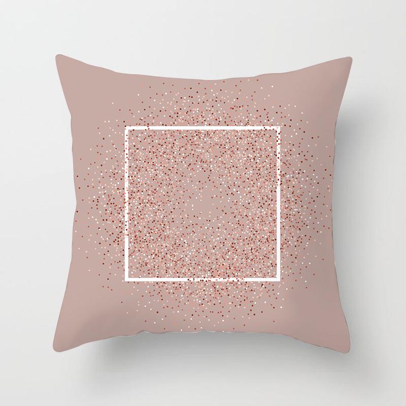 Car Cushion Cover Geometric Gold Print Sofa Square Pillow Cover Cushion Cover Home Furnishings