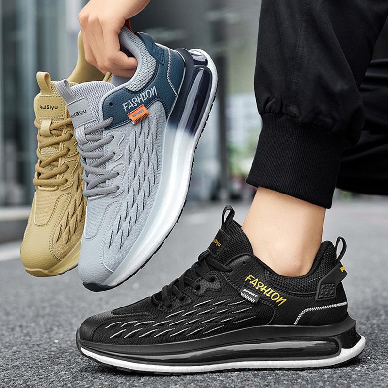 Outdoor Men's Sports Running Jogging Shoes Casual Sneakers Fashion Breathable Anti-Slip Mesh Light Shock-absorption Tennis Shoes