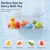 Bathroom Wall Storage Basket with Adhesive Mounting, Plastic Shower Basket with Perforated Base for Soap, Shampoo, and Daily Toiletries