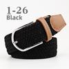Ladies Belt, Men's Elastic Belt, Casual Elastic Knitted Pin Buckle Belt