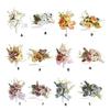 5Pcs Artificial Rose Boutonniere for Wedding Ceremony Anniversary, Dinner Party, Rose Corsages Wristband for Bride Groo