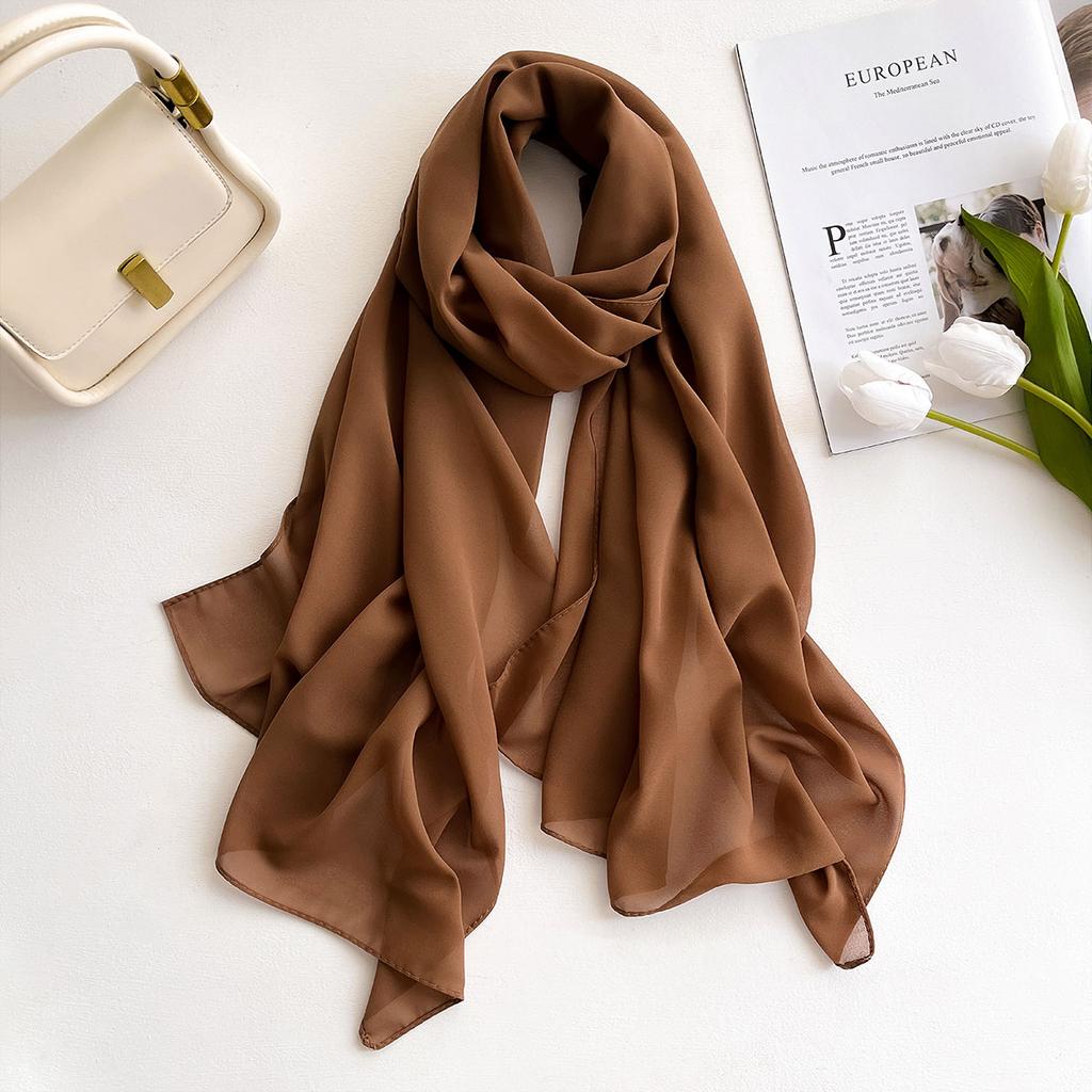 2025 New Elegant Modest Women Bubble Chiffon Solid Color Muslim Head Scarf Ladies Shawl and Wrap Female Foulard Hijab Stoles