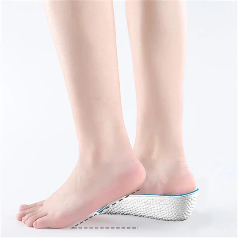 Plantillas Suaves para Aumentar la Altura Zapatillas Elevadores de Talón Espuma Viscoelástica Ligeras Almohadillas para Zapatos para Hombres Mujeres Soporte de Arco Plantillas Ortopédicas