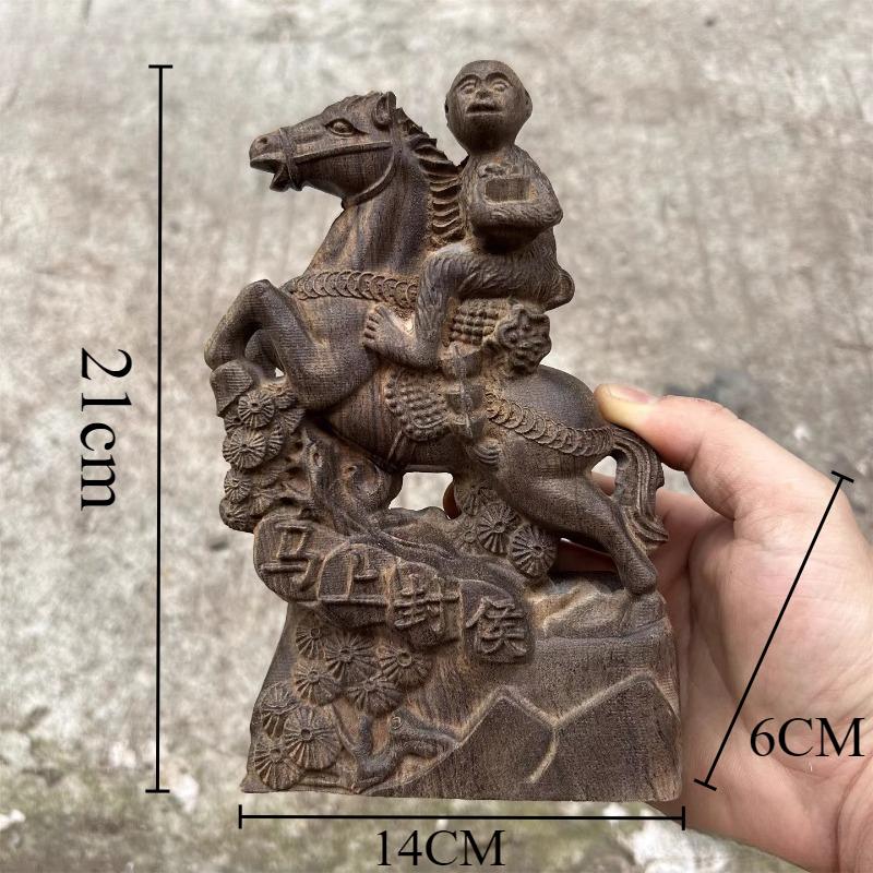 

1pc Agarwood Carving Ornaments Solid Wood Carving Handicraft Home Decoration, Promotional Gifts, Living Room Decorations