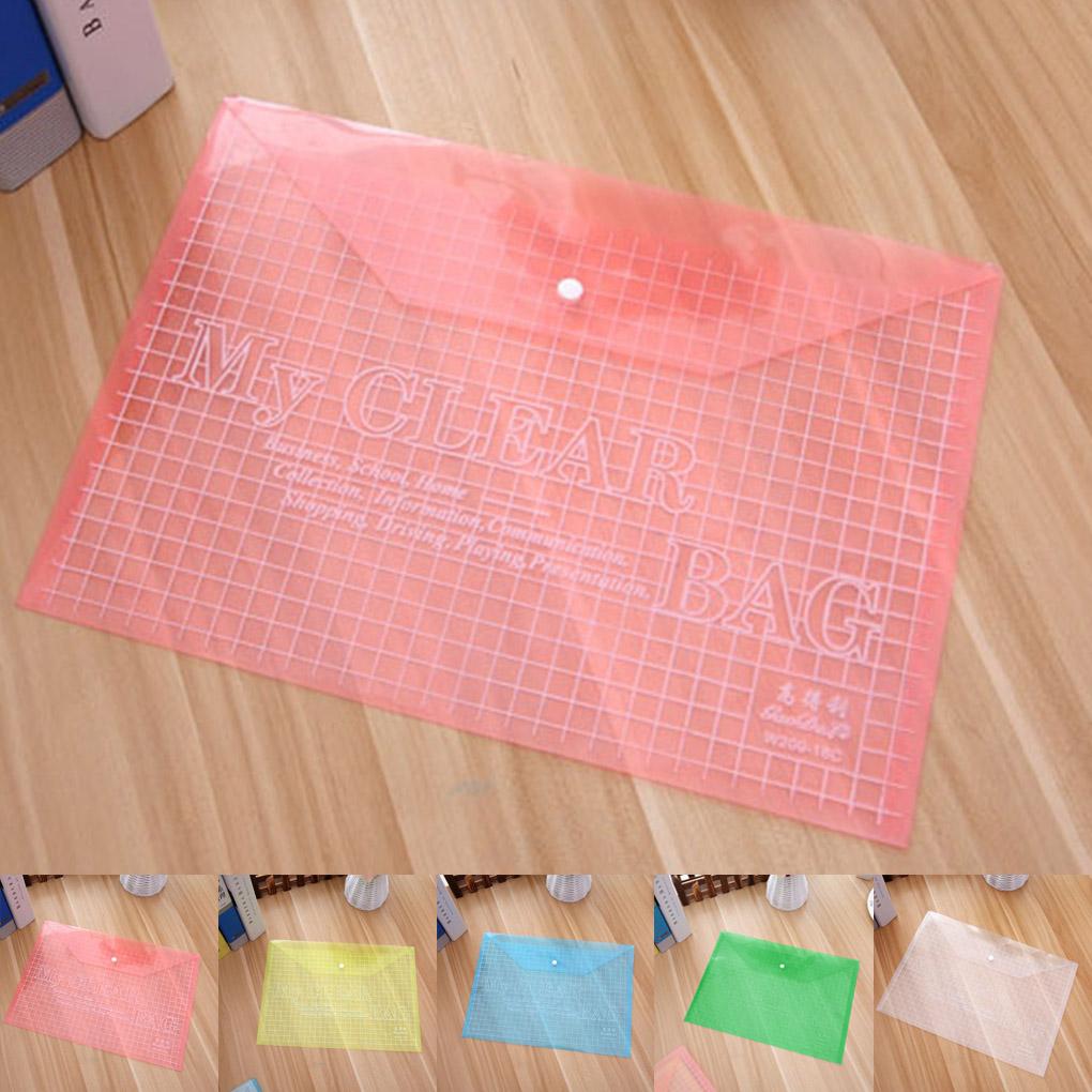 1/5/10 A4 PVC Plastic Document Bag Paper Office Supplies Clear File Folder Bags