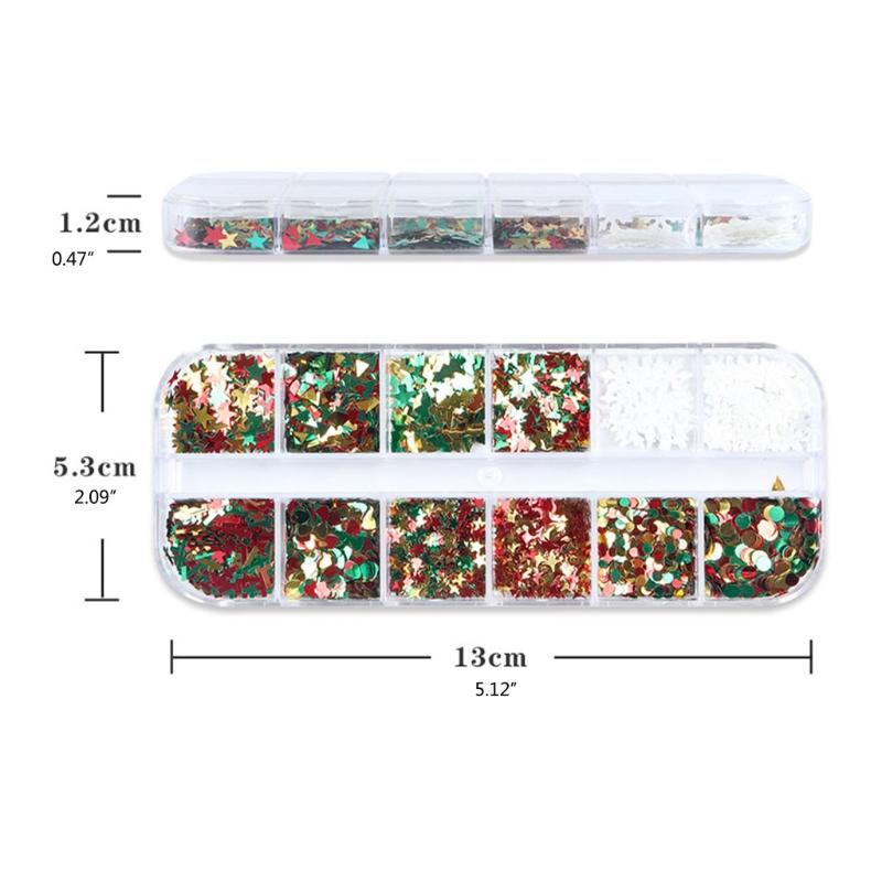 Special Gift for Kids&Adults 1 Set Accessories Girls Party Favor Toys Creative Supplies Christmas Nail Sequins