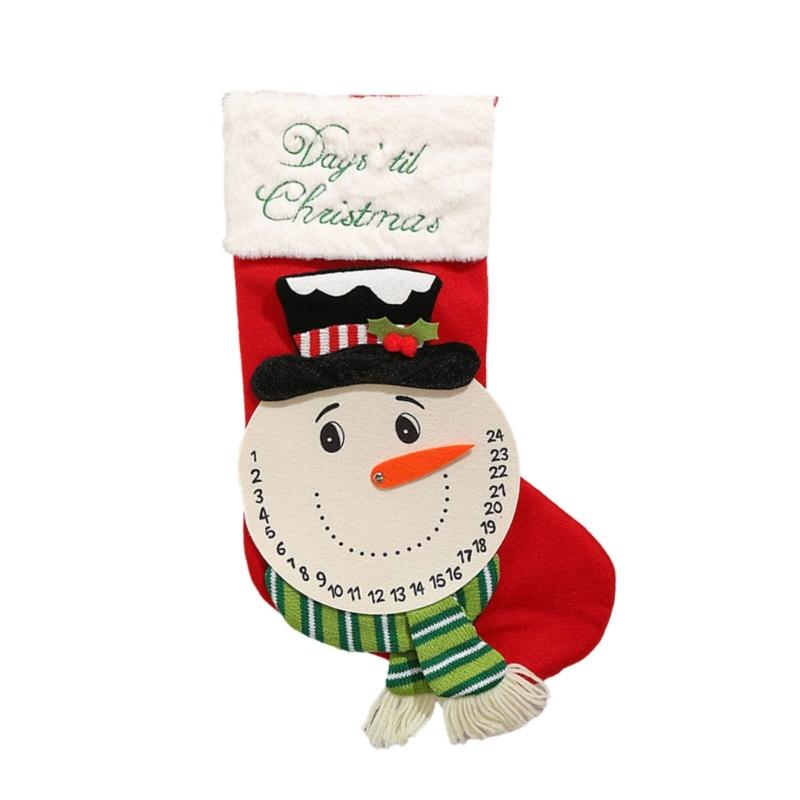 

Stylish Santa and Snowmans Christmas Stocking Warmth Knitting Holiday Decoration Portable Accessory for Gifting