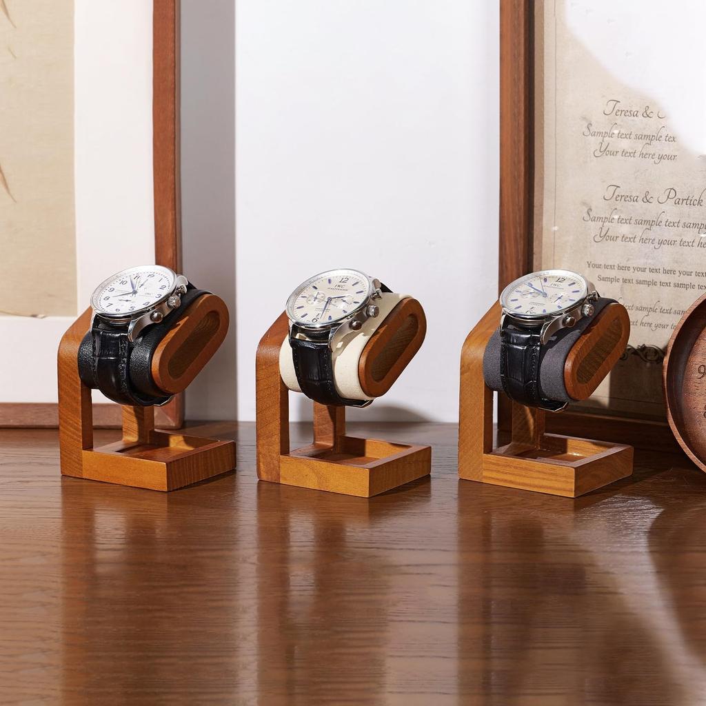 Oirlv Watch SM23502 Mini Watch Wooden Fits Eligible Invoices Stand, (Dark Gray), Portable, Stand, Design, Display, Storage, Photography, Luxury,
