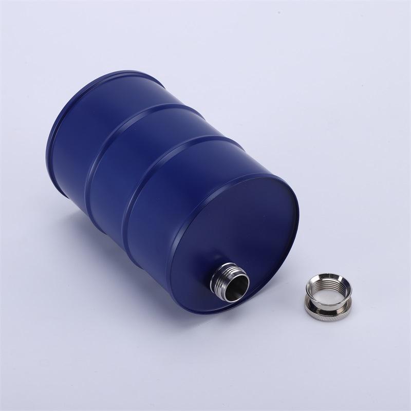 1 Stück Outdoor Kreativer Camping Weinkrug 304 Edelstahl Zylindrischer Weinkrug 750ml Benzin- und Diesel Fass Weinkrug