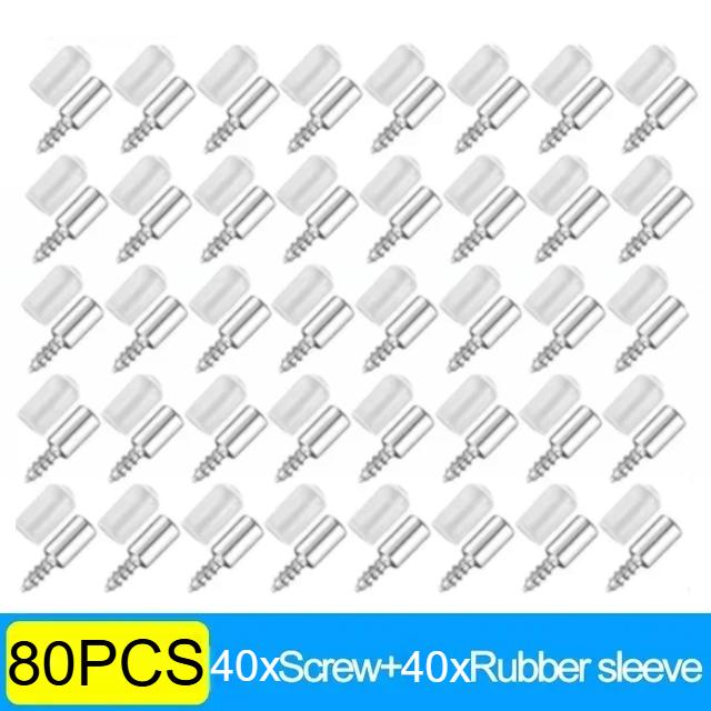 20-100PCS Self Tapping Bracket Screw Cabinet Shelf Support Cross Pegs with Anti-Slip Sleeve DIY Laminate Furniture Support Holder