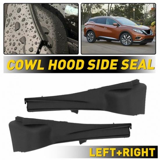 2Pcs Front Pair Windshield Wiper Cowl Cover For NISSAN-MURANO 2015-2017 Black EA