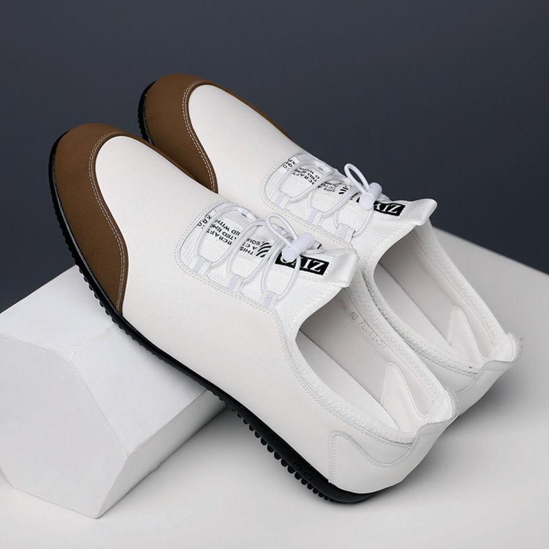 Men's Shoes Inner Height Increase Leather Business Casual Leather Shoes Men's Soft Leather Soft Sole Light Foot Lazy Shoes