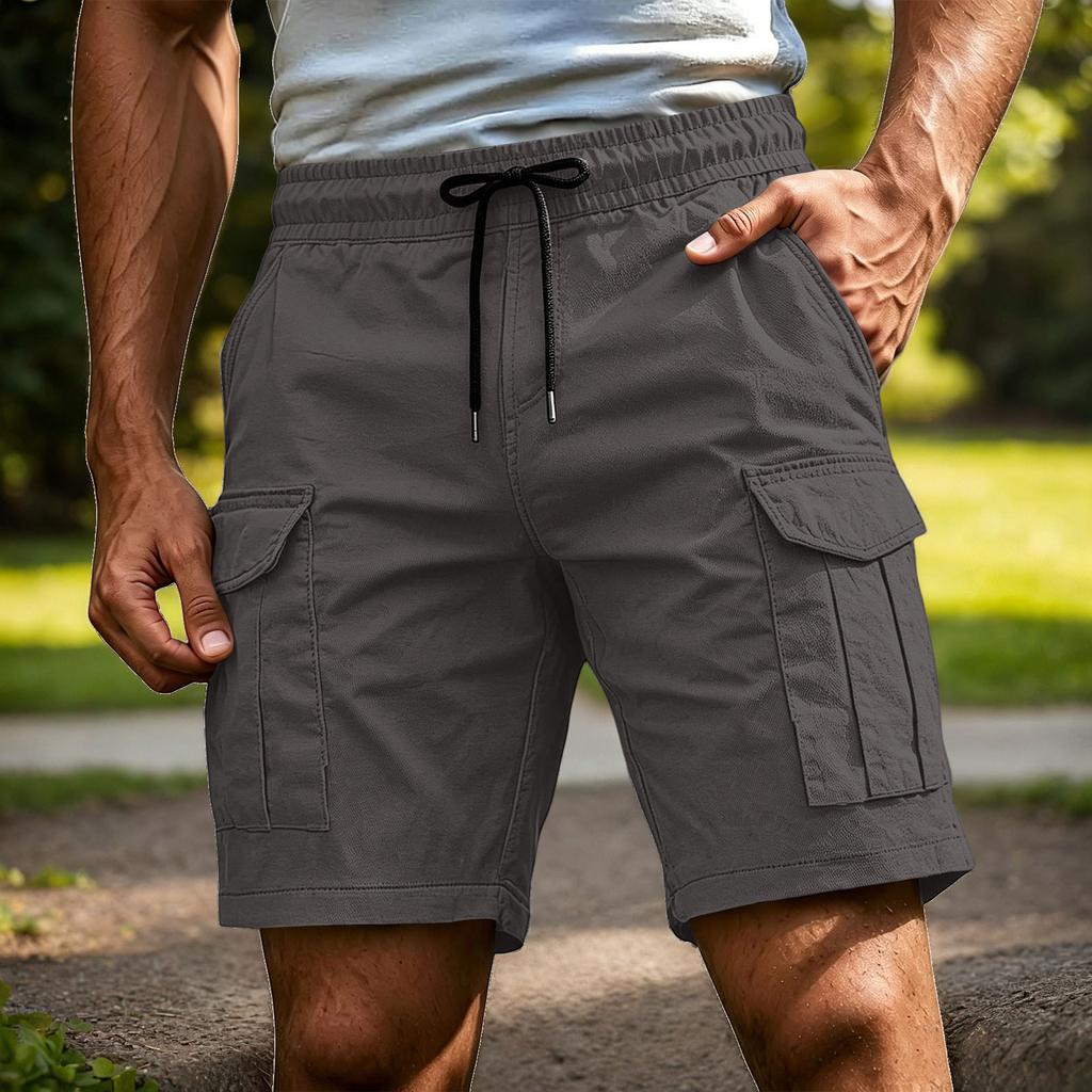 Mens Shorts Casual Lightweight Drawstring Cargo Design Mens Athletic Shorts for Outdoor and Gym Shorts Men