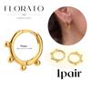 Perforation 925 Silver Ear Needle Minimalist Hoop Earrings Metallic Gold Earrings For Women CZ Fashion Jewelry