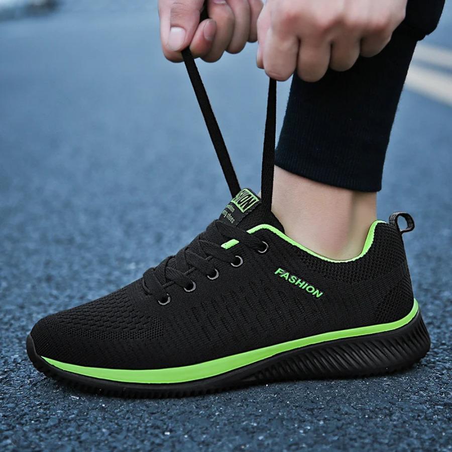 2025 Sportschuhe für Herren Schuhe Sneaker Schwarze Schuhe Lässige Herren Strick-Sneaker Atmungsaktive Athletische Laufschuhe Walking Fitnessschuhe