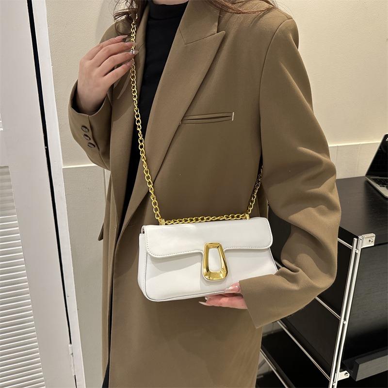 Fashion chain small square bag women's new trend simple shoulder bag casual personality women's messenger bag bag