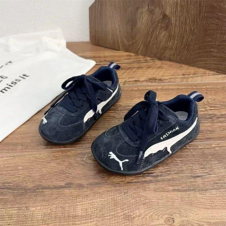 

Children s embroidery German training shoes in autumn 2025 new girls embroidery Forrest Gump shoes Korean version of boys versatile sports shoes 25 yards inner length 15.5cm темно-синий