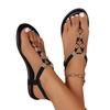 New flat sandals women's toe elastic band fashion beach women's shoes sandals