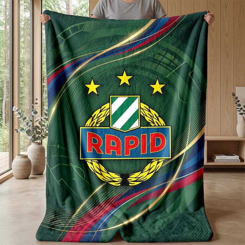 Rapid Wien FC Soft Flannel Fleece Blanket Lightweight Cozy Warm Throw Blanket For Sofa Bed Home Decor