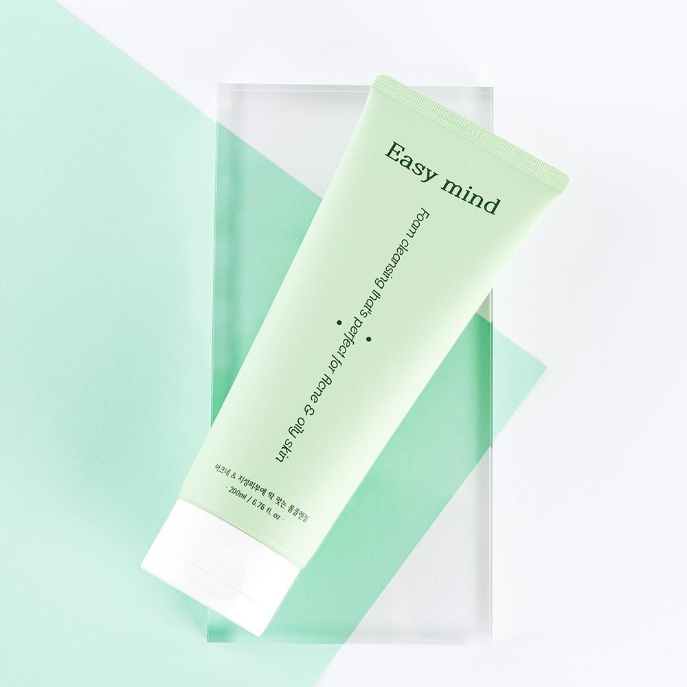 EasyMind Kwas Salicylowy Trądzik Pory BHA Trądzik Łagodny Alkaliczny Pianka Oczyszczająca 200ml Duża Pojemność, 2 Sztuki