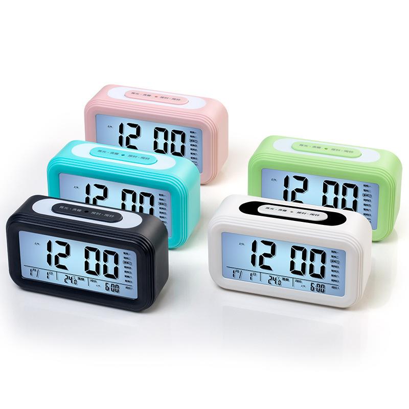 Upgraded Version of Three Groups of Alarm Clocks Smart Smart Clocks Voice Clocks Creative Student Mute Electronic Clocks