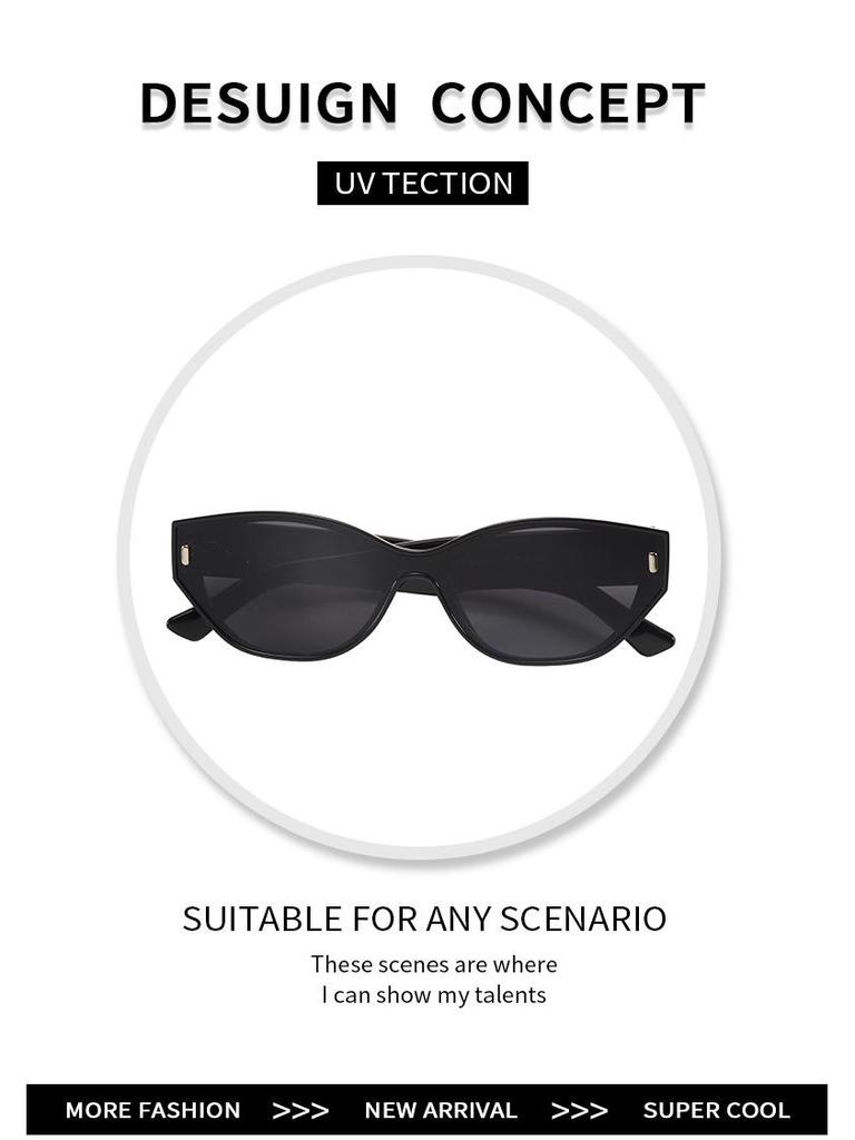 Stylish Retro Metal Cat-Eye Sunglasses for Women – High-End Fashion Brand