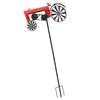 Traktor Windspiel Vintage Drehende Räder Metall Außenstecker Windmühle Dekoration für Blumenbeet Rasen Garten Rot