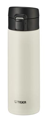 Tiger Thermos Water Bottle 480ml Mug Bottle One Touch Lightweight Stainless Steel Bottle Vacuum Insulated Thermal Insulation White (TIGER) MKA-K048WK