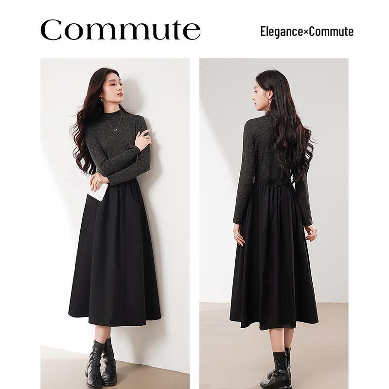 Elegant Pleated A-Line Winter Dress