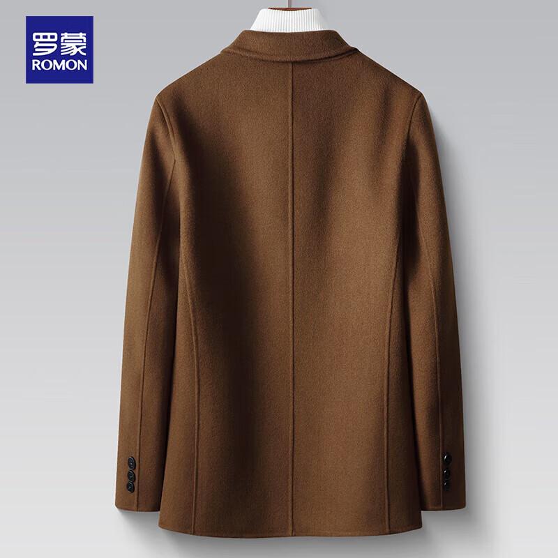 ROMON Men's Wool Blend Double-Sided Casual Suit Jacket