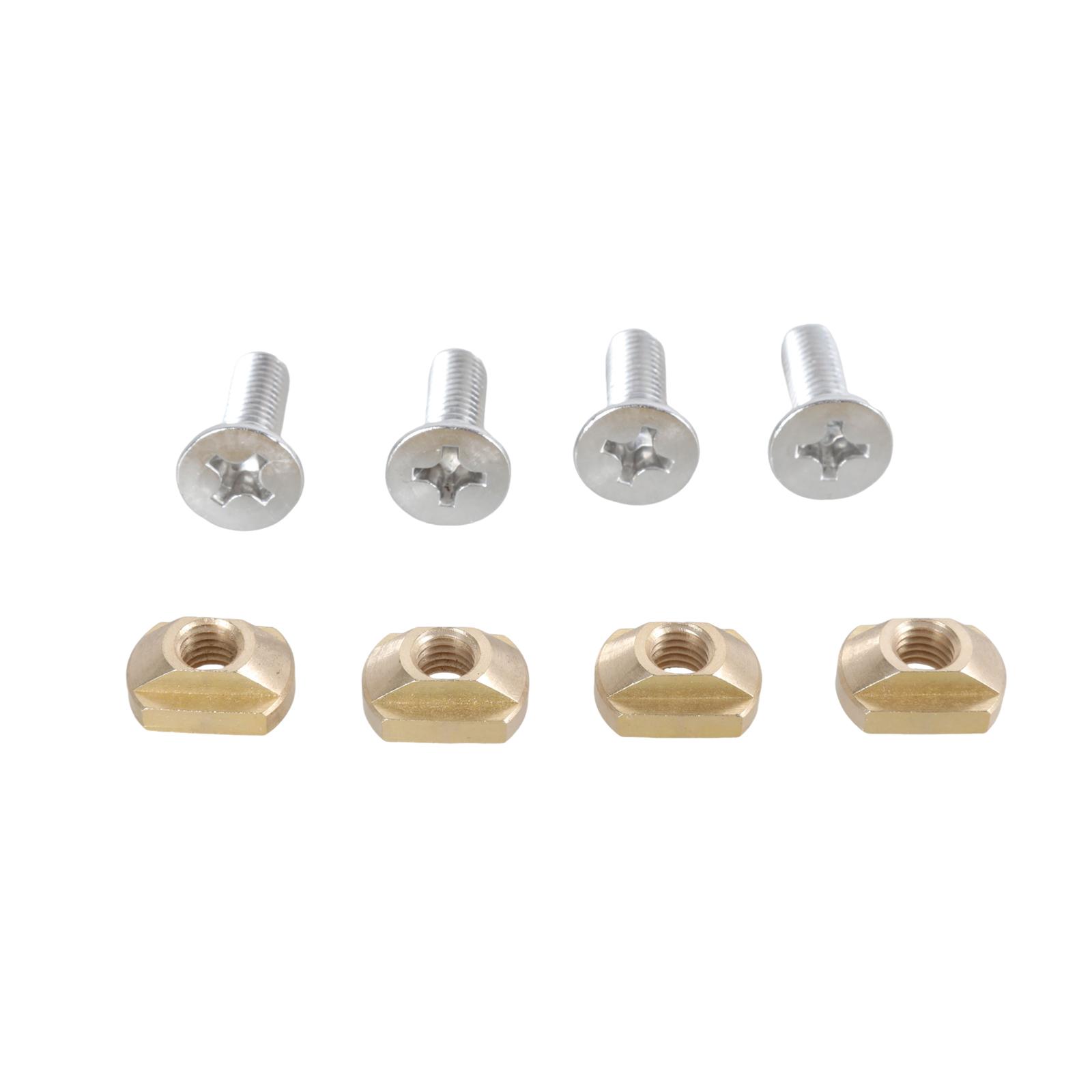 

4 шт. Металлические Т-образные гайки для крепления гидрофойла 8 мм/6 мм Монтажные Т-образные гайки и винты Аксессуары для серфинга на открытом воздухе Легко установить 8GP