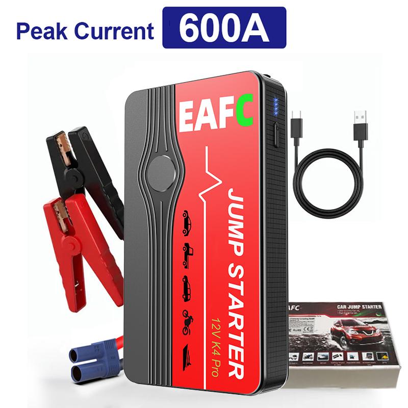 Car Jump Starter 2000A Peak Current Portable Battery Booster Power Bank Starting Device Car Starter for Petrol Diesel 6.0L/4.0L 600A