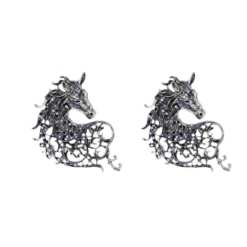 

2/4 шт. Модный набор брошей с дизайном лошади Прочные металлические булавки из сплава Универсальная булавка на грудь Ювелирные изделия для нарядов Вечеринка Подарки