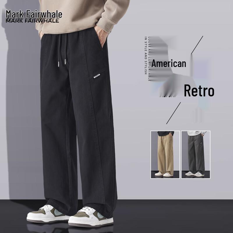 

Mark Fairwhale Men s 2025 Autumn Pure Cotton Straight-Leg Casual Pants 3XL