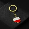 Delicate Poland Flag Keychain Versatile Poland Map Key Holder Durable Material