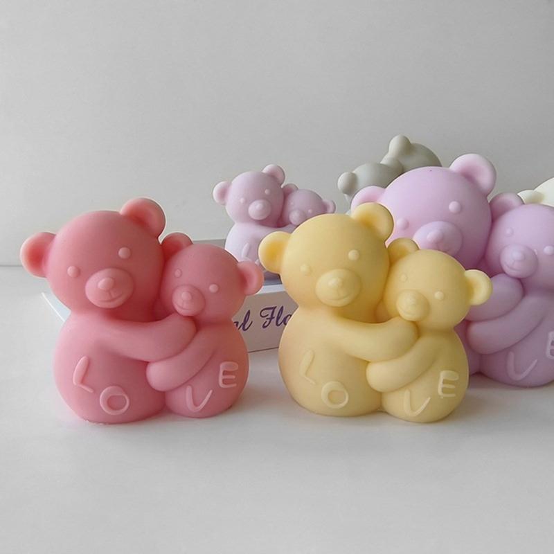 Hugging Bear Silicone Mold DIY Crafts Mold Scented Candle Mold DIY Table Ornament Mould Epoxy Resin Mold Nonstick