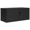 VidaXL Black Filing Cabinet 90x40x110 Cm Steel 3188322